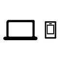 Icon image of a laptop and a mobile phone